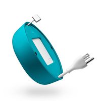 Quirky PPRCP-85TL Powercurl V2 POP 85W Wire Organizer, Teal