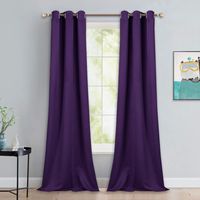 NICETOWN Thick Blackout Curtain and Drapes - Thermal Insulated Grommet Top Window Draperies for Bedroom, Block Out Light Curtain Panel (Royal Purple, 42 x 90, Pack of 2)