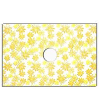 Bouquet Sheets"Eliza" 20" x 28" Print on Clear BOPP 1.6 mil- Pack of 100 Sheets (Yellow)