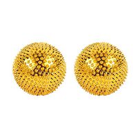 SUPVOX 2pcs Spiky Massage Balls Acupressure Balls Hand Magnetic Massage Ball Pocket Massage Ball Beauty Massage Ball (Golden 4.7cm)