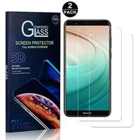 Tempered Glass Screen Protector Compatible with Huawei P Smart 2018 / Huawei Enjoy 7S, UNEXTATI Screen Protector Film, HD Clear Tempered Glass Film for Huawei P Smart 2018 / Huawei Enjoy 7S, 2 Pack
