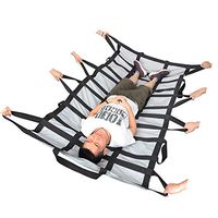 Patient Transfer Blanket with Handles, Heavy Duty Transfer Nylon Sling Belt, Bed Positioning Sheet for Caregivers,Elderly Assistance Product with Moving Strap Size 81 x 40 Inches,Plaid FYH920