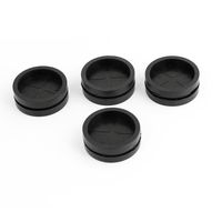 Uxcell Flexible Round Rubber Earphone Cable Winder Organizer, 4 Pieces, Black