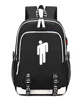 Timmor Fashion Billie Eye Eilish Laptop Backpack with USB Charging Port, Middle School College Bookbags for Women Men.(Black3)