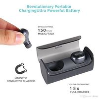 Wireless Earbud, QCY Q29 Mini Dual V4.1 Bluetooth Headphones with Charging Case 12 Hours Stereo Music Time Built Mic for IPhone 7 Plus,Motorola and Most Android Smartphone (Black)