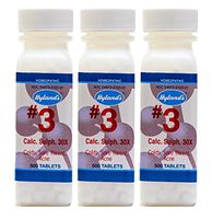 Hyland's Cell Salts #3 Calcarea Sulphurica 30X Tablets, Natural Homeopathic Relief of Colds, Sore Throat, Acne, 500 Count (Pack of 3)