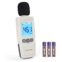 Decibel Meter Sound Level Reader by LotFancy, DB SPL Meter Noise Detector, Range 30dba - 130dba with Max/Min Data Hold Function, Large Backlit LCD Display, Self-Calibrated Batteries Included