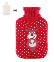Washable Knitted Cover Safe Hot Water Bottle/Bag -Deer 2L