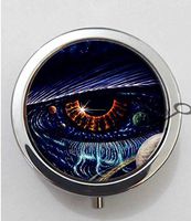 BlackKey Egyptian Symbol Eye of Horus 3-Compartment Decorative Pocket Gift Box Case Organizer for Pill, Color 1 -132