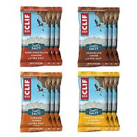 CLIF Bar - Sea Salt Energy Bar Variety Pack, 4 Great Flavors (Caramel Toffee Sea Salt, Dark Chocolate Almond Sea Salt, Peanut Butter Honey Sea Salt, Chocolate Chunk Sea Salt, 2.40 oz Bars) | 12-Pack