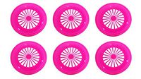 6ct Pink Reusable Plastic Paper Plate Holder for 9" Plates, Bright Summer Fun Colors for Picnic, BBQ, Parties, & Camping