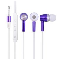 Jonerytime3.5mm in Ear Stereo Luminous Headphone Headset Super Bass Music Earphone Earbuds (Purple)