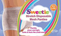 Stretch Disposable Mesh Panties High Waist Maternity Panties for Women XL(White) 4 Units