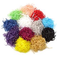 Honbay 12 Bags Multicolored Paper Shreds Crinkle Cut Paper Shred Fillers for Gift Boxes Filling
