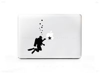 Scuba Diver Starfish Sticker Decal For MacBook Pro, PC, Laptop, Window, Car, or Wall