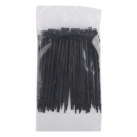 LETON Cable Zip Ties Sets, BLACK 100 PIECES, 2.5mm Width, 100mm Length