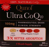 Qunol Ultra CoQ10 - 100% Soluble Coq10 100mg - 3X Better Absorption Coenzyme Q10 - 240 Softgels (8 Month Supply)