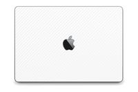 iCarbons White Carbon Fiber Skin Wrap for MacBook Pro 13" (Late 2016-Current, With Touchbar) Top Only