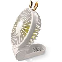 SeeYing Handheld Fan Personal Small Desk Fan Table Fan with USB Rechargeable Battery Mini Portable Fan for Office(White)