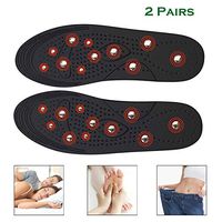 2 Pairs Acupressure Magnetic Therapy Insoles for Foot Massaging Improve Blood Circulation, Pain Relif Breathable Massage Magnetic Shoe Insoles, Cutable Size for Men/Women (S for Women)