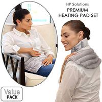 Heating Pad Solutions Premium Holiday Gift Set of Heated Neck Wrap and Microwavable Multipurpose Pad for Pain Relief and Soothing Relaxation - American Made Natural Heat Therapy Packs (Unscented Plus)
