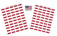 Made in USA! 100 Country Flag 1.5" x 1" Self Adhesive World Flag Scrapbook Stickers, Two Sheets of 50, 100 International Sticker Decal Flags Total (Indonesia)