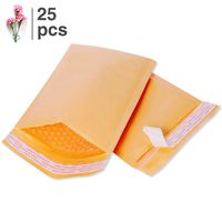 FUXURY FU GLOBAL #0 6x10 Padded Envelopes Kraft Bubble Mailers Small Bubble Envelopes 25pcs