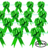 Star Quality Elegant Pull Bow for Gift Package | Solid Color Gift Decoration Bow Great for Wedding, Birthday and Parties(6-1/2 Inch,Glossy Emerald)