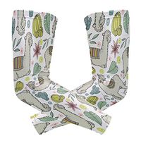 LEVEIS Wool Alpaca Cactus Arm Sleeves UV Protection for Men Women Sunblock Protective Gloves Running Golf Cycling Driving Long Arm Cover 1 Pair