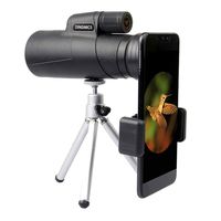 Monocular Telescope 12×50 BAK4 High Power Hd Prism Waterproof and Anti-Fog with Retractable Eyepiece and Fully Versatile Coated Optics Scope+Tripod+Smartphone Adapter for Bird Watching,Hunting,Camping