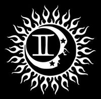 Gemini (Zodiac) Vinyl Sticker | Walls Laptop | 5.5 Inch Width X 5.5 Inch Height | White