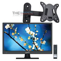 Supersonic SC-1511 Black 15.6" 1080p LED HDTV with HDMI & USB Input + Wall Mount