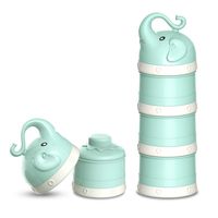 1.ORIY Baby Milk Powder Formula Dispenser,Large Capacity，Non-Spill Twist-Lock Stackable Milk Powder Formula Container and Snack Storage for Travel,Powder Leakage Free,BPA Free,3 Compartment，Green