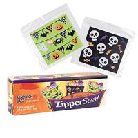 6.5" x 5" Halloween Zipper Seal Sandwich Bags (Pack of 30 Bags) | Halloween Sandwich Bag, Candy Bags, Cookie Bags, Treat Bags for Halloween Party Supply