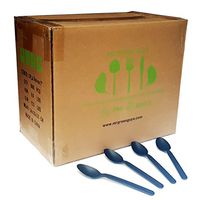 Compostable Heavyweight Disposable Spoons - 1000CT Value Pack, CPLA Spoons - Eco Friendly Compostable Spoons Made from Cornstarch
