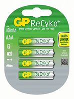 Gpbattery Recyko+ Nimh Rechargeable Batteries 820Mah 4 X AAA Per Blister