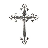 Antique Gray 17 x 12 inch Metal Wall Cross