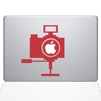 The Decal Guru 1656-MAC-12M-DR Point and Shoot Camera Decal Vinyl Sticker, Red, 12" MacBook