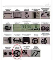 Medline Walker Rear Wheel - Fits MDS86825 Rollator - 8" Wheels - 1 Pair