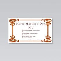 New Baby IOU Card