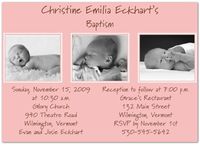 Take Three on Pink Baptism Invitations Christening Invitations - Set of 20