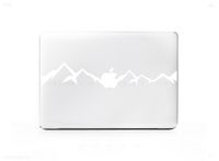 White Modern Mountains Sticker Decal for MacBook Pro, PC, Laptop, Window, Car, or Wall