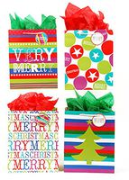 FLOMO Extra Large"Bold Holiday Joy" Christmas Gift Bags
