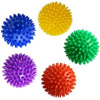 SelfTek 9cm Spiky Massage Ball for Reflexology Muscle Back Plantar Fasciitis Tissue Trigger Point Therapy Random Color