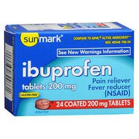 Sunmark Ibuprofen 200 mg Coated Tablets - 24 ct, Pack of 2