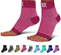 SB SOX Compression Foot Sleeves for Men & Women - Best Plantar Fasciitis Socks for Plantar Fasciitis Pain Relief, Heel Pain, and Treatment for Everyday Use with Arch Support (Pink, Small)