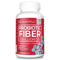 Health Plus Probiotic Fiber - Dietary Supplement - Detox, Natural Herbal Ingredients (30 Capsules, 30 Servings)