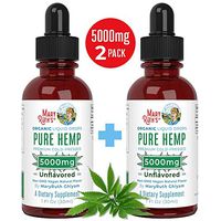 (2 Pack) Organic Pure Hemp Oil 5000mg by MaryRuth’s for Pain & Stress Relief - Powerful for Ingestible & Topical Use - Non-GMO - Vegan - Plant Based - Unflavored - 1 oz