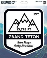 Squiddy Grand Teton - Vinyl Sticker Decal for Phone, Laptop, Water Bottle (3" high)