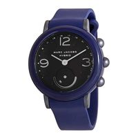 Marc Jacobs Women's Hybrid Smartwatch Watch with Rubber Strap, Blue, 20 (Model: MJT1013)